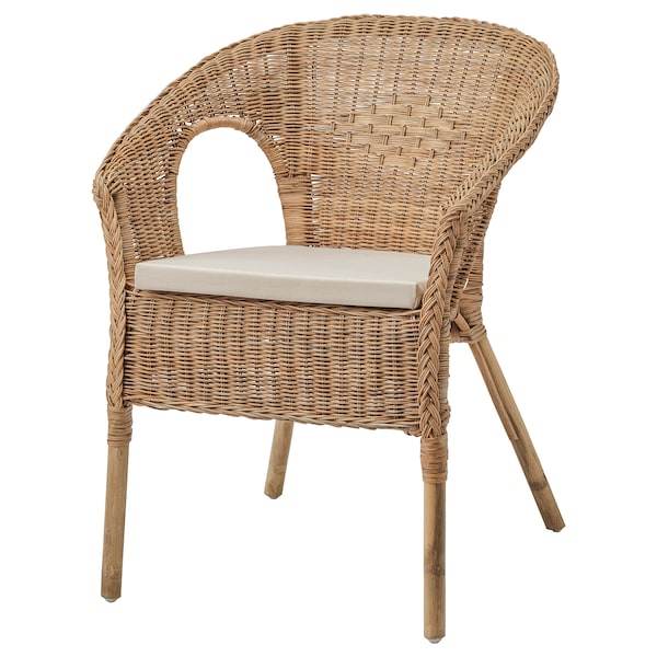 IKEA AGEN chair with cushion, rattan/Norna natural , IKEA Sale | 48179KRQC