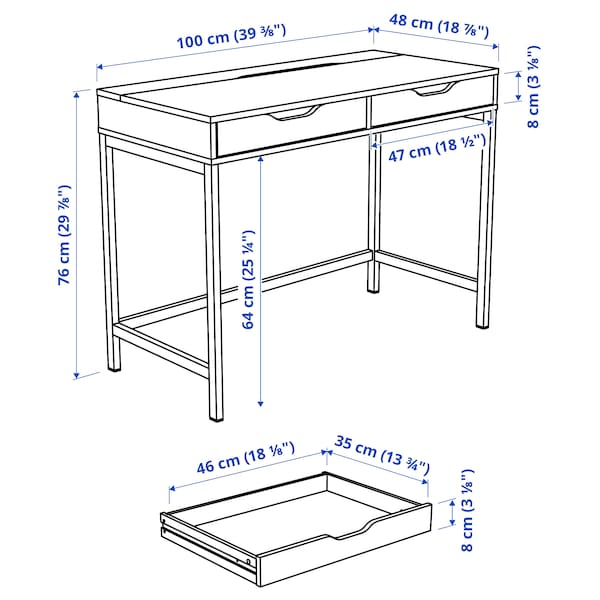 IKEA ALEX desk, black-brown, 39 3/8x18 7/8 in , IKEA Sale | 98370SPDK