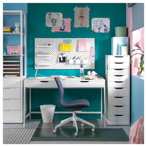 IKEA ALEX desk, white, 52x22 7/8 in , IKEA Sale | 46198UIGH