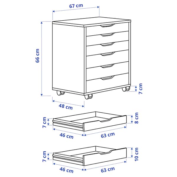 IKEA ALEX drawer unit on casters, black-brown, 26 3/8x26 in , IKEA Sale | 73629PCJR