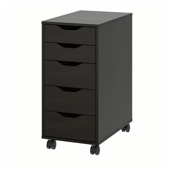 IKEA ALEX drawer unit on casters, black-brown, 14 1/8x29 7/8 in , IKEA Sale | 75490WDTB