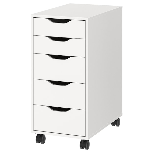 IKEA ALEX drawer unit on casters, white/black, 14 1/8x29 7/8 in , IKEA Sale | 09453MFQV