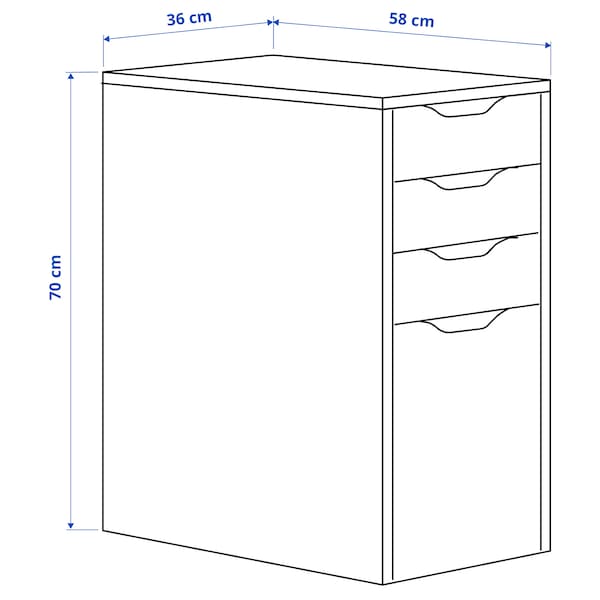 IKEA ALEX drawer unit/drop file storage, white, 14 1/8x27 1/2 in , IKEA Sale | 58427TOWK