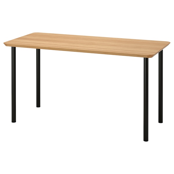 IKEA ANFALLARE / ADILS desk, bamboo/black, 55 1/8x25 5/8 in , IKEA Sale | 29130NWVM