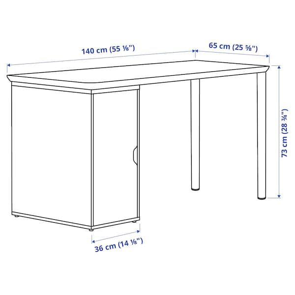 IKEA ANFALLARE / ALEX desk, bamboo/white, 55 1/8x25 5/8 in , IKEA Sale | 26514FMPT