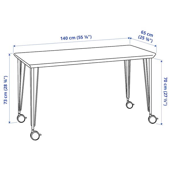 IKEA ANFALLARE / KRILLE desk, bamboo/black, 55 1/8x25 5/8 in , IKEA Sale | 04293RKJH