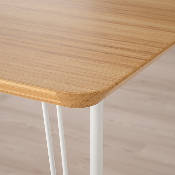 IKEA ANFALLARE / KRILLE desk, bamboo/white, 55 1/8x25 5/8 in , IKEA Sale | 27490PBJD