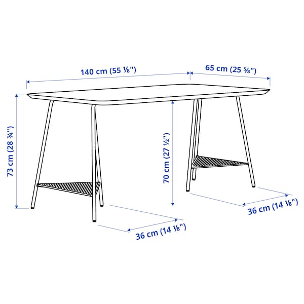 IKEA ANFALLARE / TILLSLAG desk, bamboo/green, 55 1/8x25 5/8 in , IKEA Sale | 02648STYN