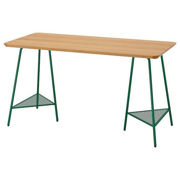 IKEA ANFALLARE / TILLSLAG desk, bamboo/green, 55 1/8x25 5/8 in , IKEA Sale | 02648STYN