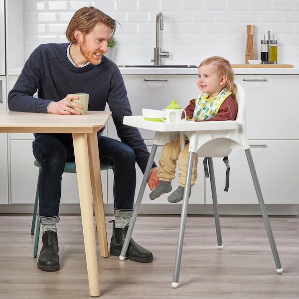 IKEA ANTILOP high chair with tray, white/silver color , IKEA Sale | 61824YMHL