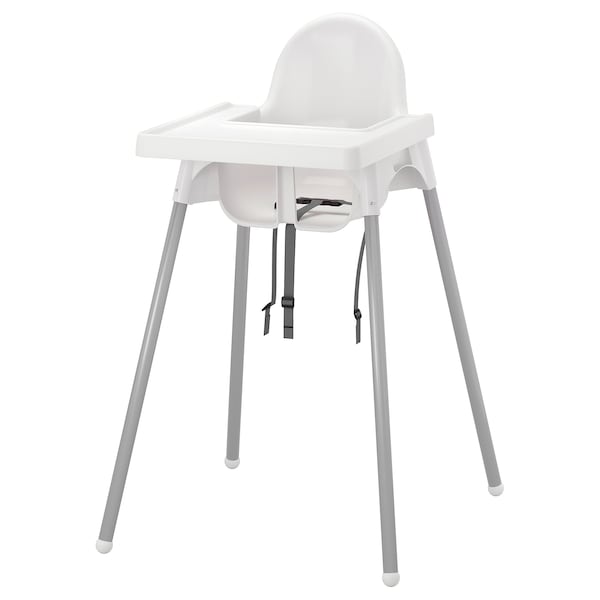 IKEA ANTILOP high chair with tray, white/silver color , IKEA Sale | 61824YMHL