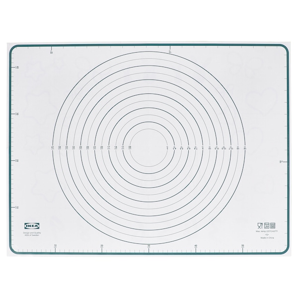 IKEA BAKTRADITION baking mat, white/turquoise, 24x18 in , IKEA Sale | 53806YPNG