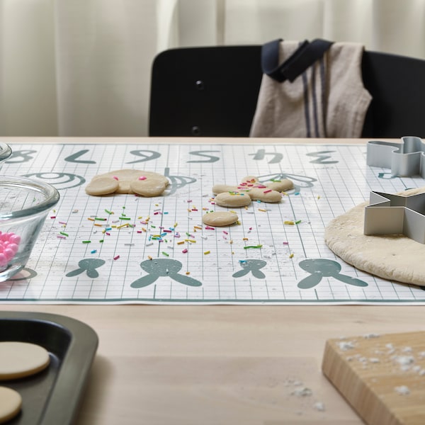 IKEA BAKTRADITION baking mat, white/turquoise, 24x18 in , IKEA Sale | 53806YPNG