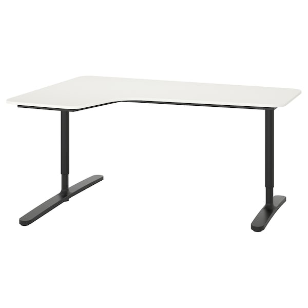 IKEA BEKANT corner desk-left, white/black, 63x43 1/4 in , IKEA Sale | 21495GREM