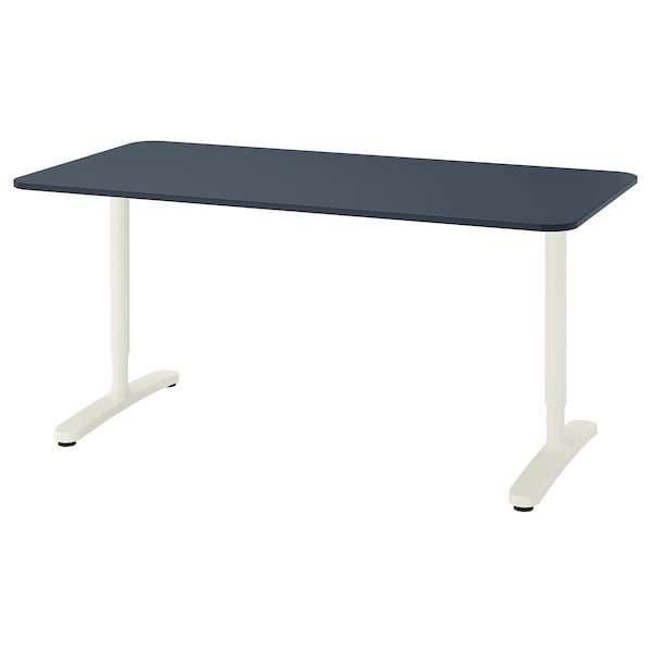 IKEA BEKANT desk, linoleum blue/white, 63x31 1/2 in , IKEA Sale | 80635DCHG