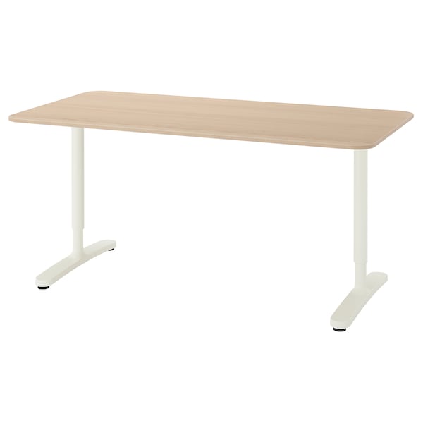 IKEA BEKANT desk, white stained oak veneer/white, 63x31 1/2 in , IKEA Sale | 03257EIVA