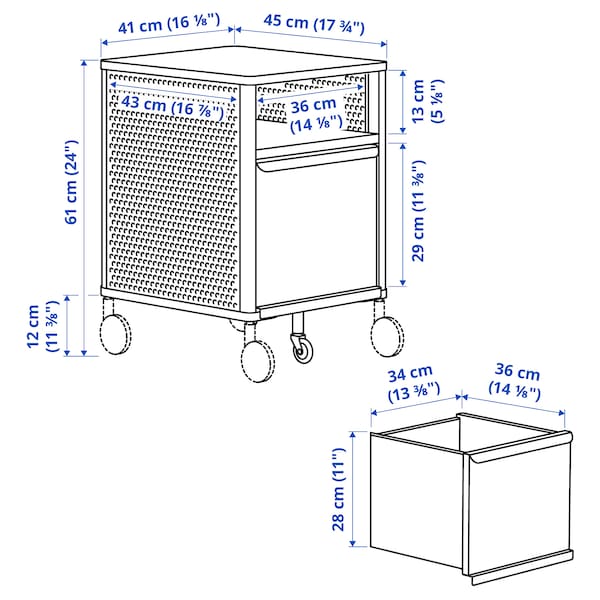 IKEA BEKANT storage unit with smart lock, mesh white, 16 1/8x24 in , IKEA Sale | 90617YREF