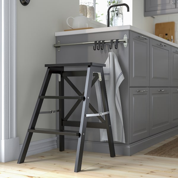 IKEA BEKVÄM stepladder, 3 steps, black, 24 3/4 in , IKEA Sale | 67183QOUW