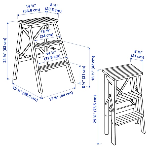 IKEA BEKVÄM stepladder, 3 steps, black, 24 3/4 in , IKEA Sale | 67183QOUW