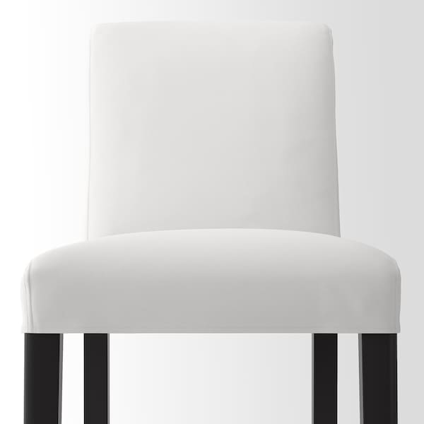 IKEA BERGMUND bar stool with backrest, black/Inseros white, 24 3/8 in , IKEA Sale | 07294YPOI