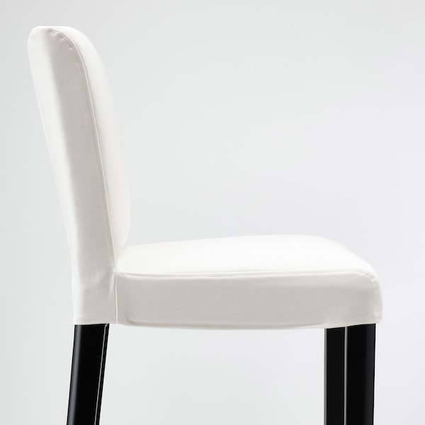 IKEA BERGMUND bar stool with backrest, black/Inseros white, 24 3/8 in , IKEA Sale | 07294YPOI