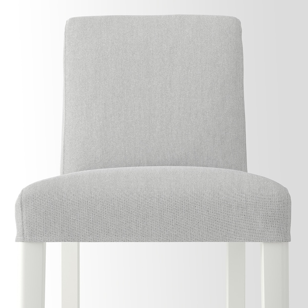 IKEA BERGMUND bar stool with backrest, white/Orrsta light gray, 24 3/8 in , IKEA Sale | 32890FLYH