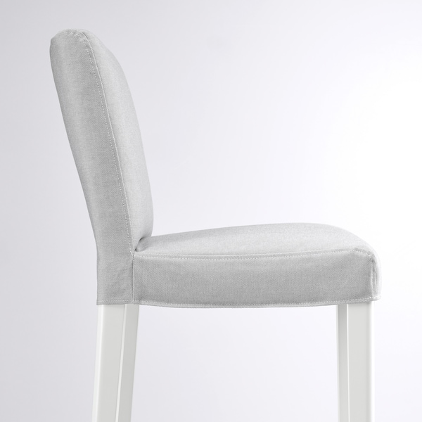 IKEA BERGMUND bar stool with backrest, white/Orrsta light gray, 24 3/8 in , IKEA Sale | 32890FLYH