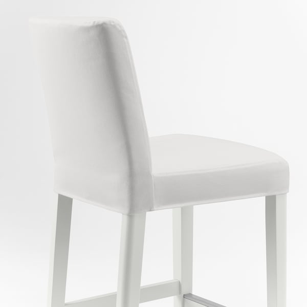 IKEA BERGMUND bar stool with backrest, white/Inseros white, 24 3/8 in , IKEA Sale | 76403EACV