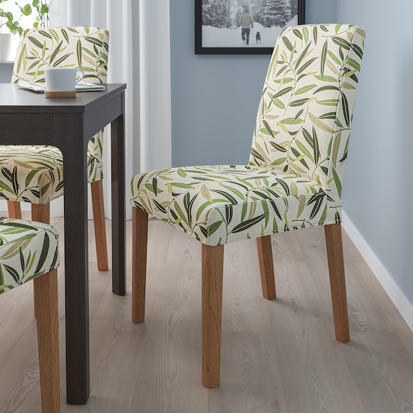 IKEA BERGMUND chair, oak effect/Fågelfors multicolor , IKEA Sale | 71548BZVY