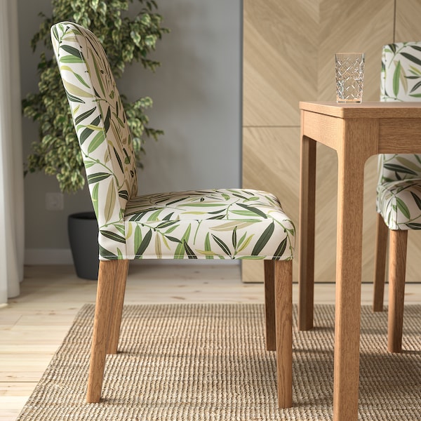 IKEA BERGMUND chair, oak effect/Fågelfors multicolor , IKEA Sale | 71548BZVY