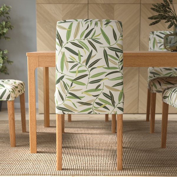 IKEA BERGMUND chair, oak effect/Fågelfors multicolor , IKEA Sale | 71548BZVY