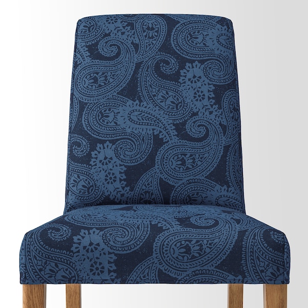 IKEA BERGMUND chair, oak effect/Kvillsfors dark blue/blue , IKEA Sale | 29465CJQH