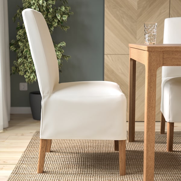 IKEA BERGMUND chair w medium long cover, oak effect/Inseros white , IKEA Sale | 17036VKOX