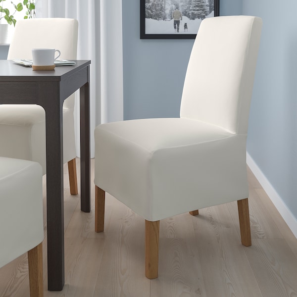 IKEA BERGMUND chair w medium long cover, oak effect/Inseros white , IKEA Sale | 17036VKOX