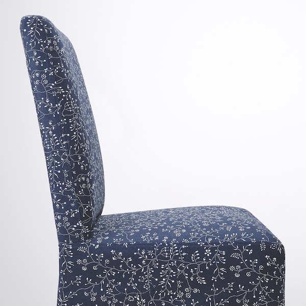 IKEA BERGMUND chair w medium long cover, oak effect/Ryrane dark blue , IKEA Sale | 08764TSXH