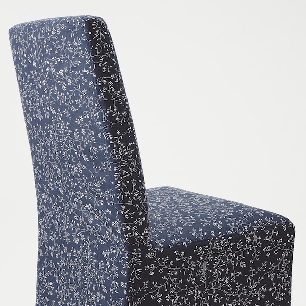 IKEA BERGMUND chair w medium long cover, oak effect/Ryrane dark blue , IKEA Sale | 08764TSXH