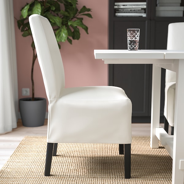 IKEA BERGMUND chair w medium long cover, black/Inseros white , IKEA Sale | 89732TPRS