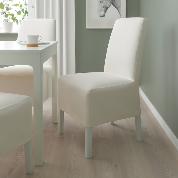 IKEA BERGMUND chair w medium long cover, white/Inseros white , IKEA Sale | 93087LMXK