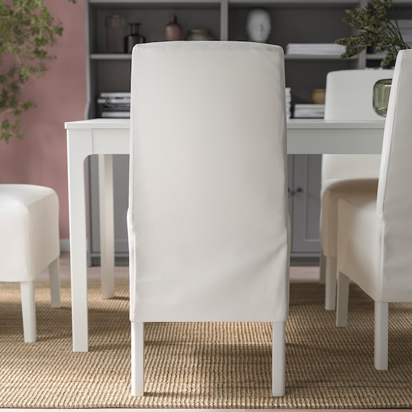 IKEA BERGMUND chair w medium long cover, white/Inseros white , IKEA Sale | 93087LMXK