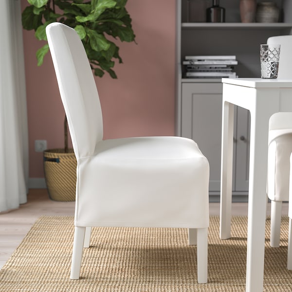 IKEA BERGMUND chair w medium long cover, white/Inseros white , IKEA Sale | 93087LMXK