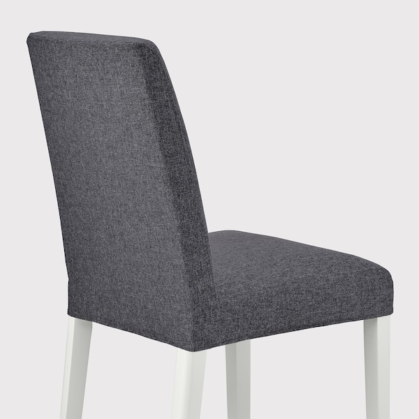 IKEA BERGMUND chair, white/Gunnared medium gray , IKEA Sale | 85739OXWY