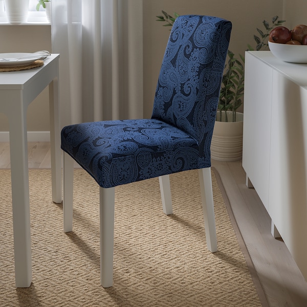 IKEA BERGMUND chair, white/Kvillsfors dark blue/blue , IKEA Sale | 06429LEZP