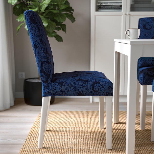 IKEA BERGMUND chair, white/Kvillsfors dark blue/blue , IKEA Sale | 06429LEZP