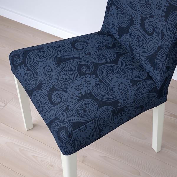 IKEA BERGMUND chair, white/Kvillsfors dark blue/blue , IKEA Sale | 06429LEZP