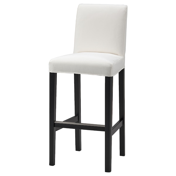 IKEA BERGMUND cover for bar stool with backrest, Inseros white , IKEA Sale | 35620OBME