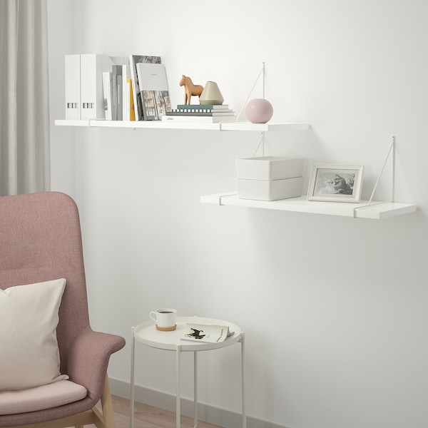 IKEA BERGSHULT / PERSHULT wall shelf combination, white/white, 47 1/4x11 3/4 in , IKEA Sale | 59361HCLR