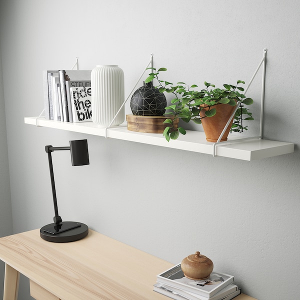 IKEA BERGSHULT / PERSHULT wall shelf, white/white, 47 1/4x7 7/8 in , IKEA Sale | 58241CGIR