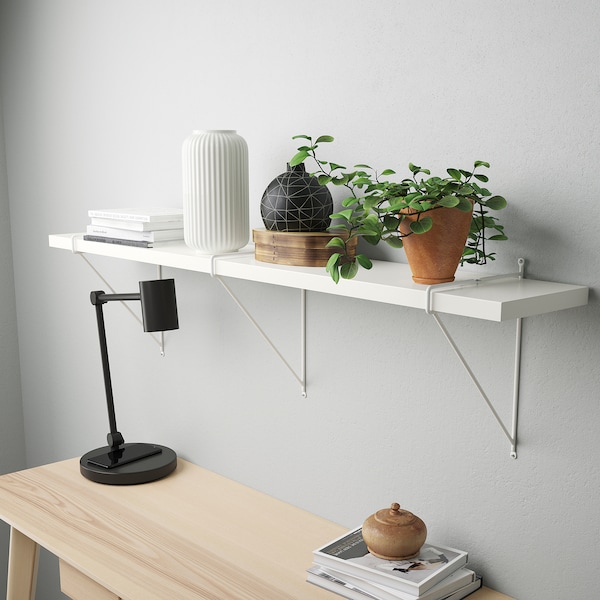 IKEA BERGSHULT / PERSHULT wall shelf, white/white, 47 1/4x7 7/8 in , IKEA Sale | 58241CGIR