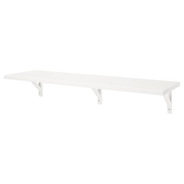 IKEA BERGSHULT / SANDSHULT wall shelf, white/white stained aspen, 47 1/4x11 3/4 in , IKEA Sale | 13026UOZI