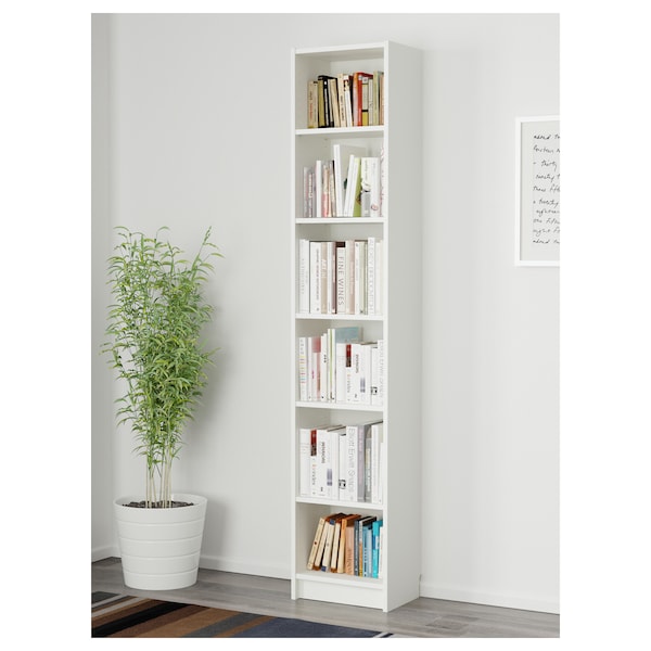 IKEA BILLY Bookcase, white, 15  3/4x11x79  1/2 in , IKEA Sale | 52607FEID